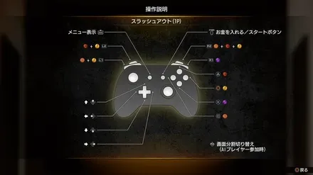 スラッシュアウトの操作方法