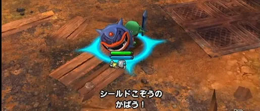 スカラをかけたシールドこぞうで味方を守る