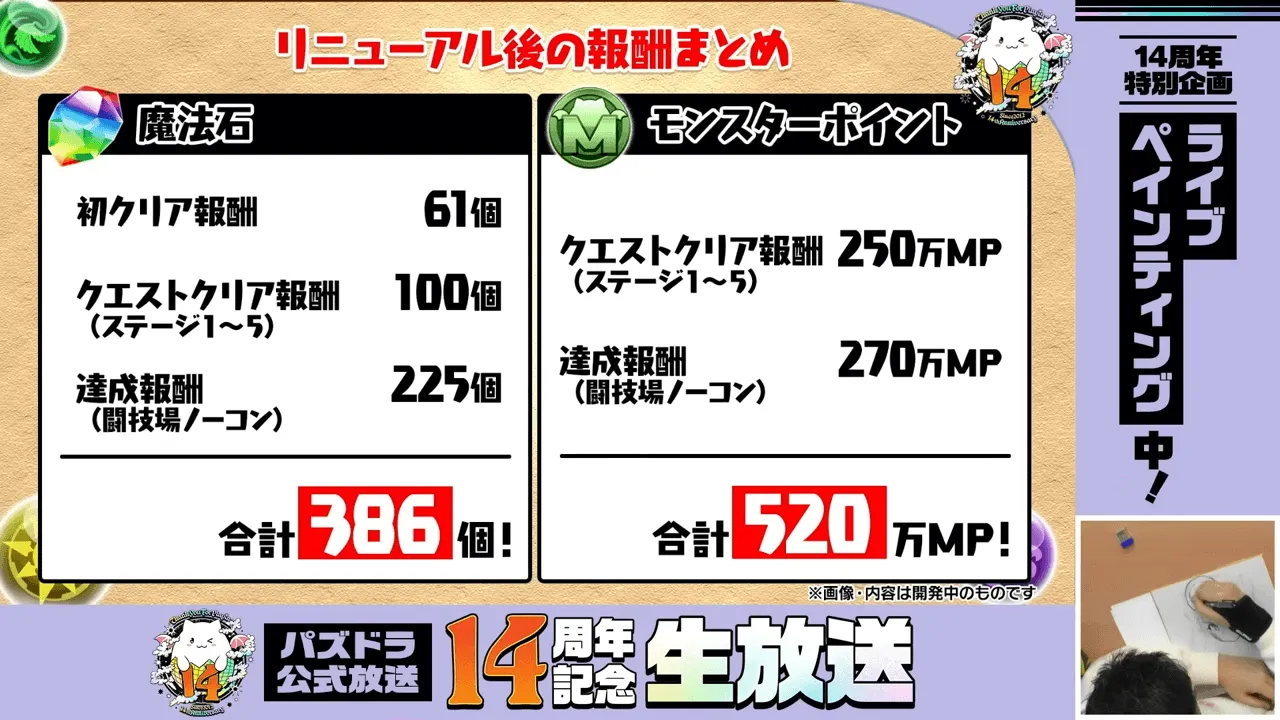 クエストも含めて最大で386個の魔法石が回収可能
