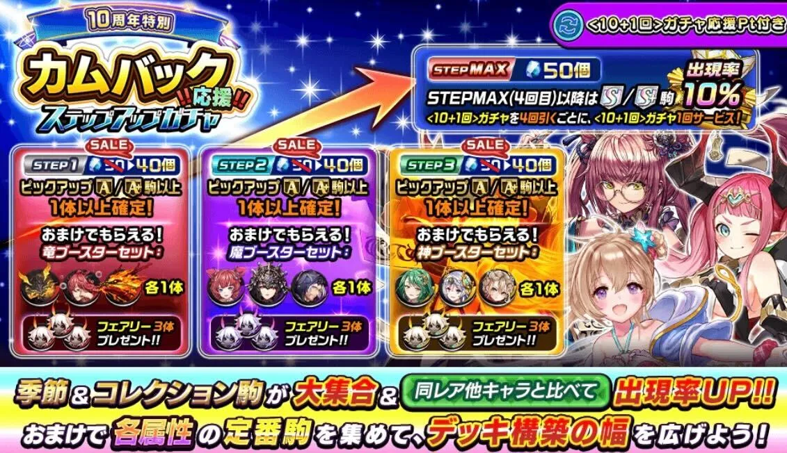 カムバックガチャ