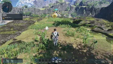 崖の先端に向かう