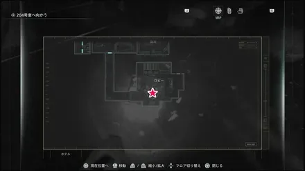 ホテルのパンフレットのマップ