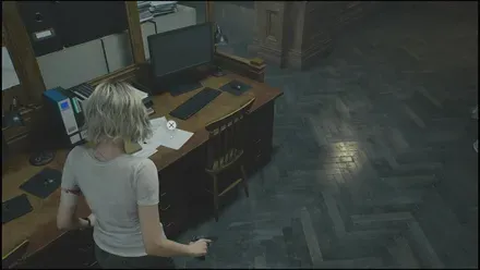 オフィス中央付近の机の上