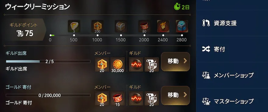 ギルドウィークリーミッション