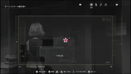 地下研究所の案内板のマップ