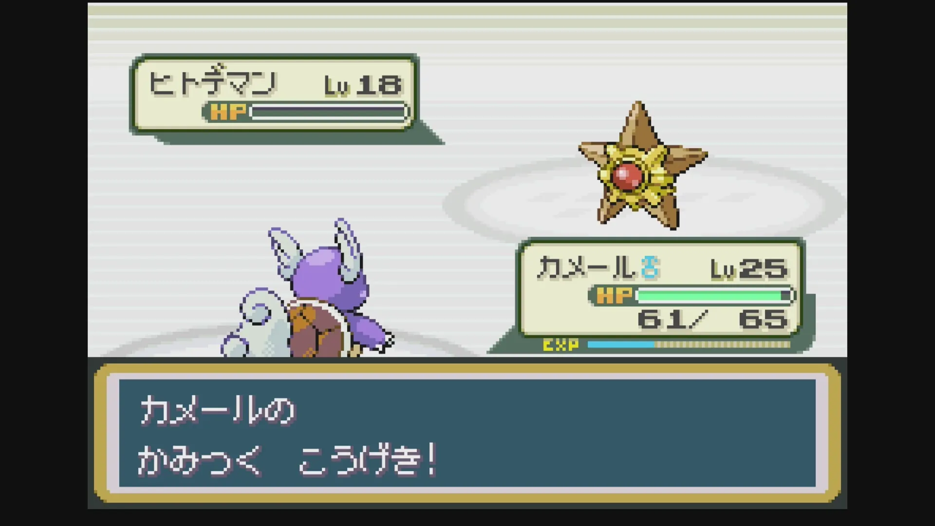 カメールのかみつく