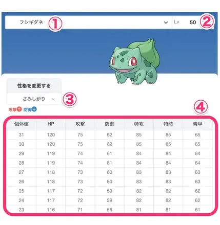 個体値チェッカー