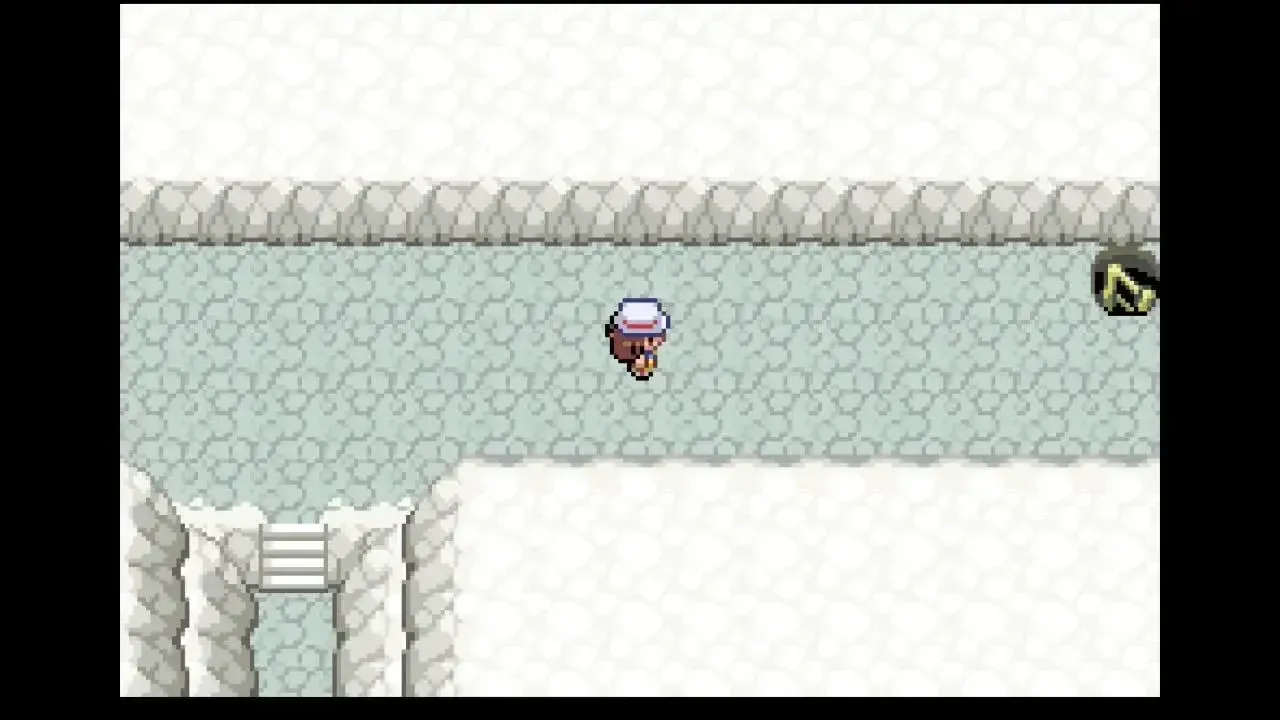 へそのいわの最下層まで下りる