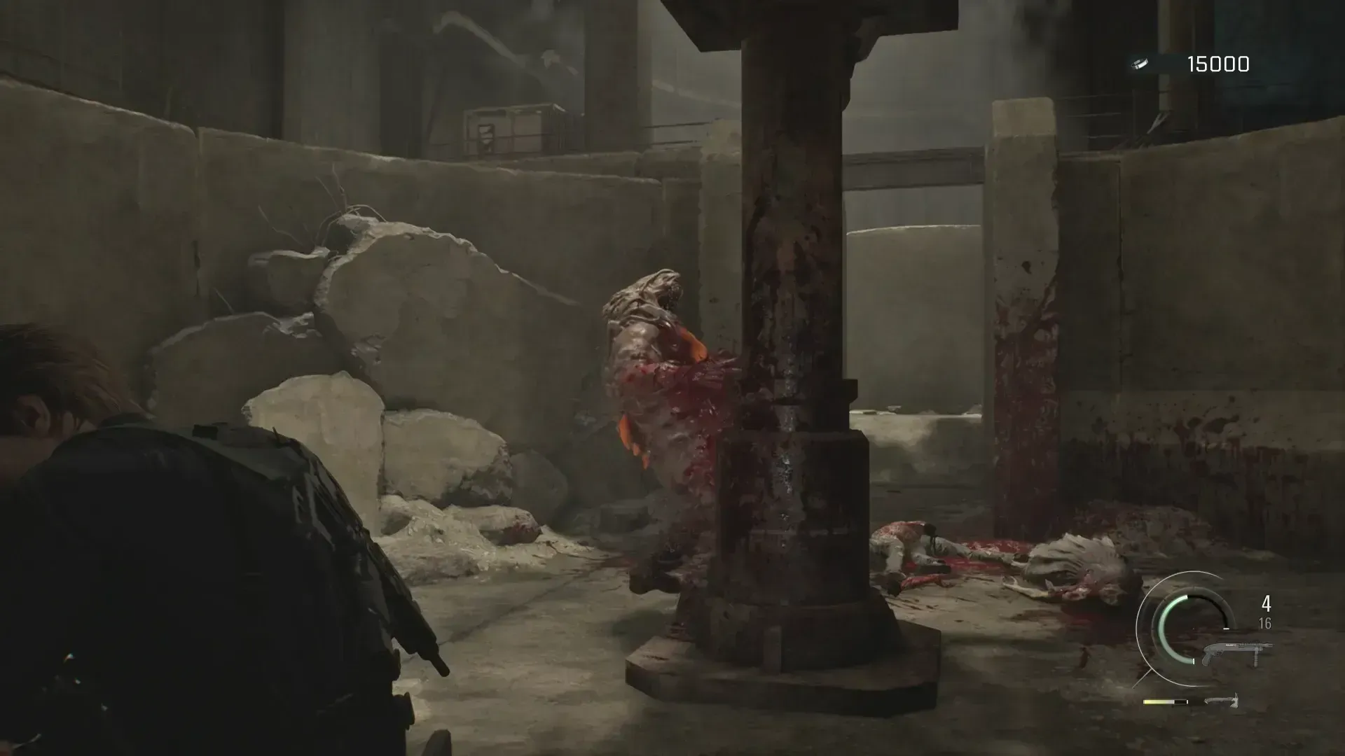 柱を駆使して戦う