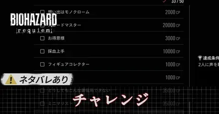 チャレンジ一覧と解放条件