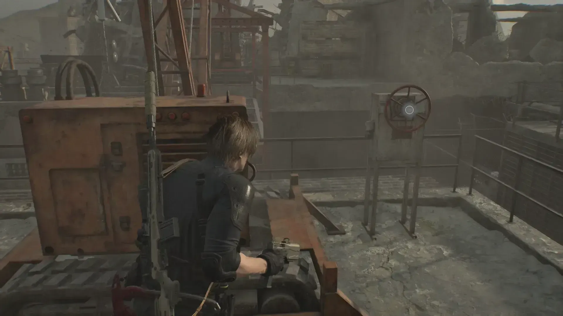 ハンドルを回す