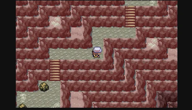 内部の一本道を進む