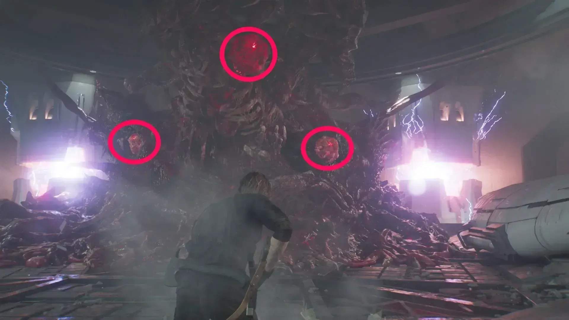 光っている場所を攻撃