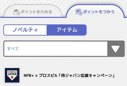 ポイントをつかう