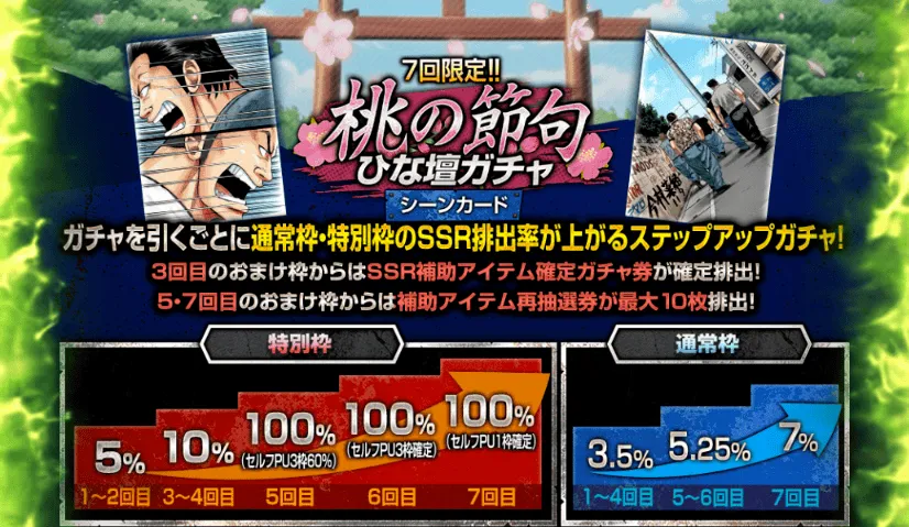 桃の節句 ひな壇ガチャ-シーンカード-ガチャ