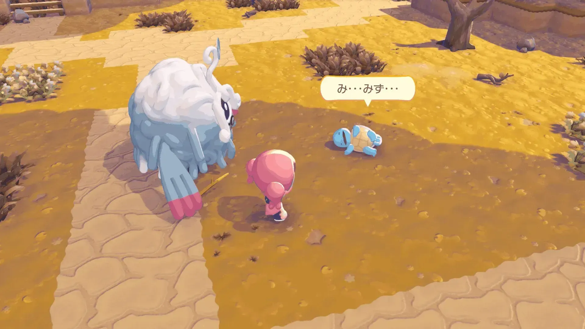 ゼニガメと会話する