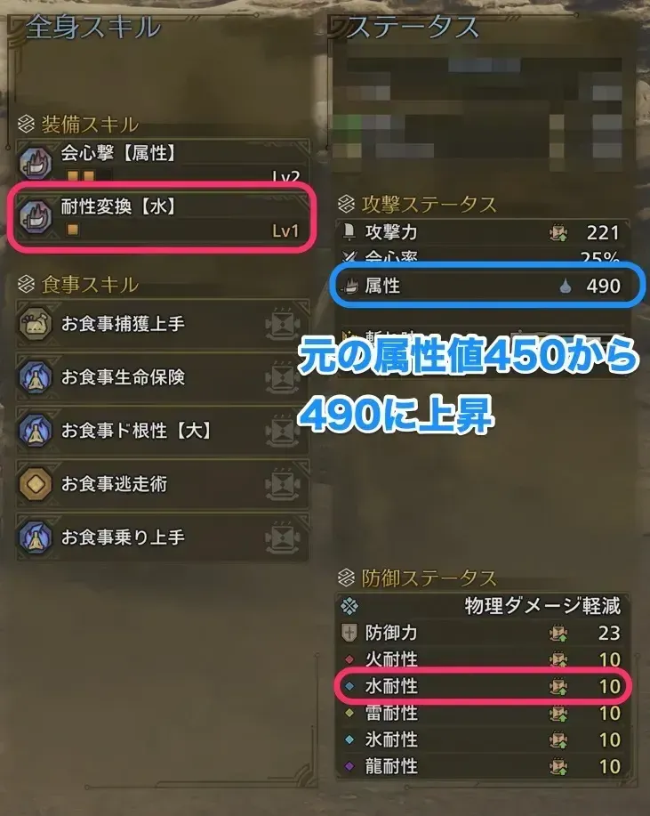 耐性変換【水】