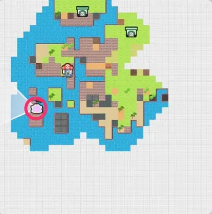 にんぎょうが落ちているマップ画像