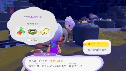 フワンテにみせるとゆめしまにいける