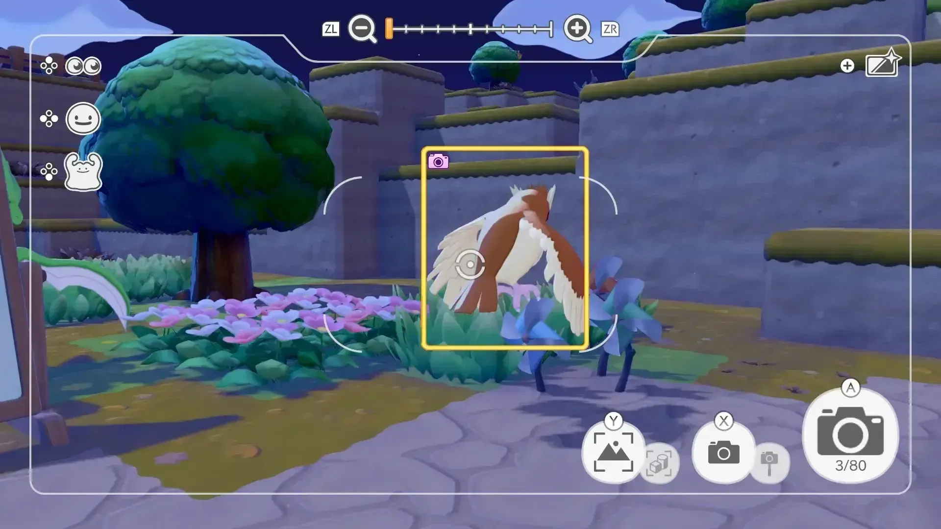 カメラ内にポケモンを納めて撮る