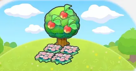 木かげの花畑画像