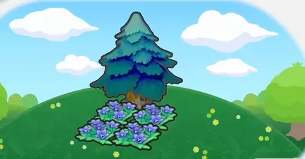 木かげのゆうがな花畑