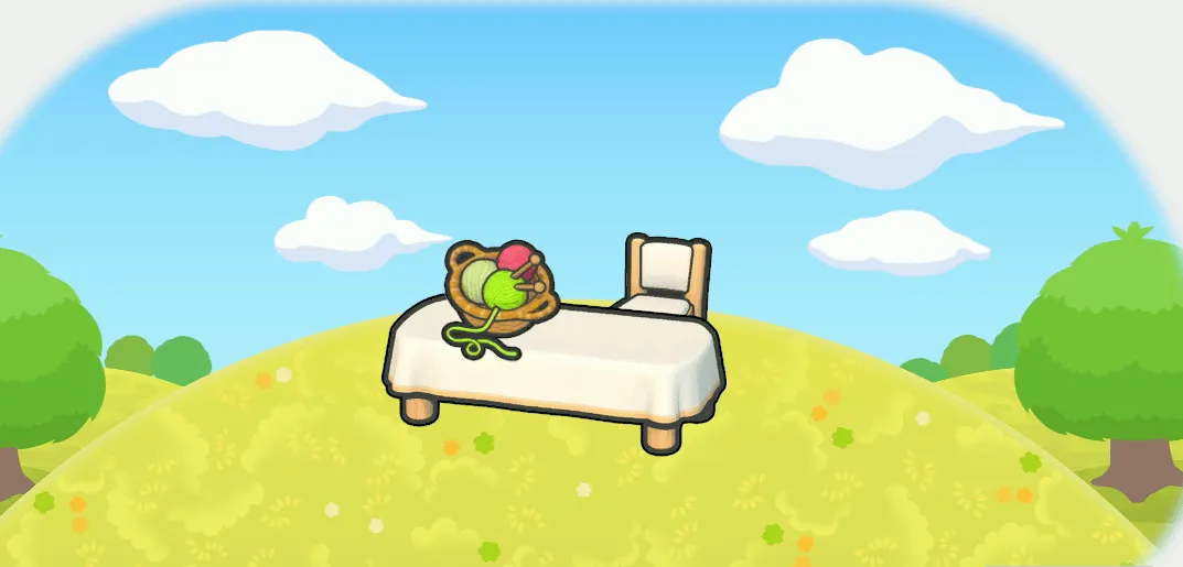 毛糸で編み物画像