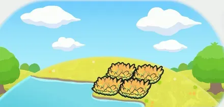 うるおう黄色の草むら画像