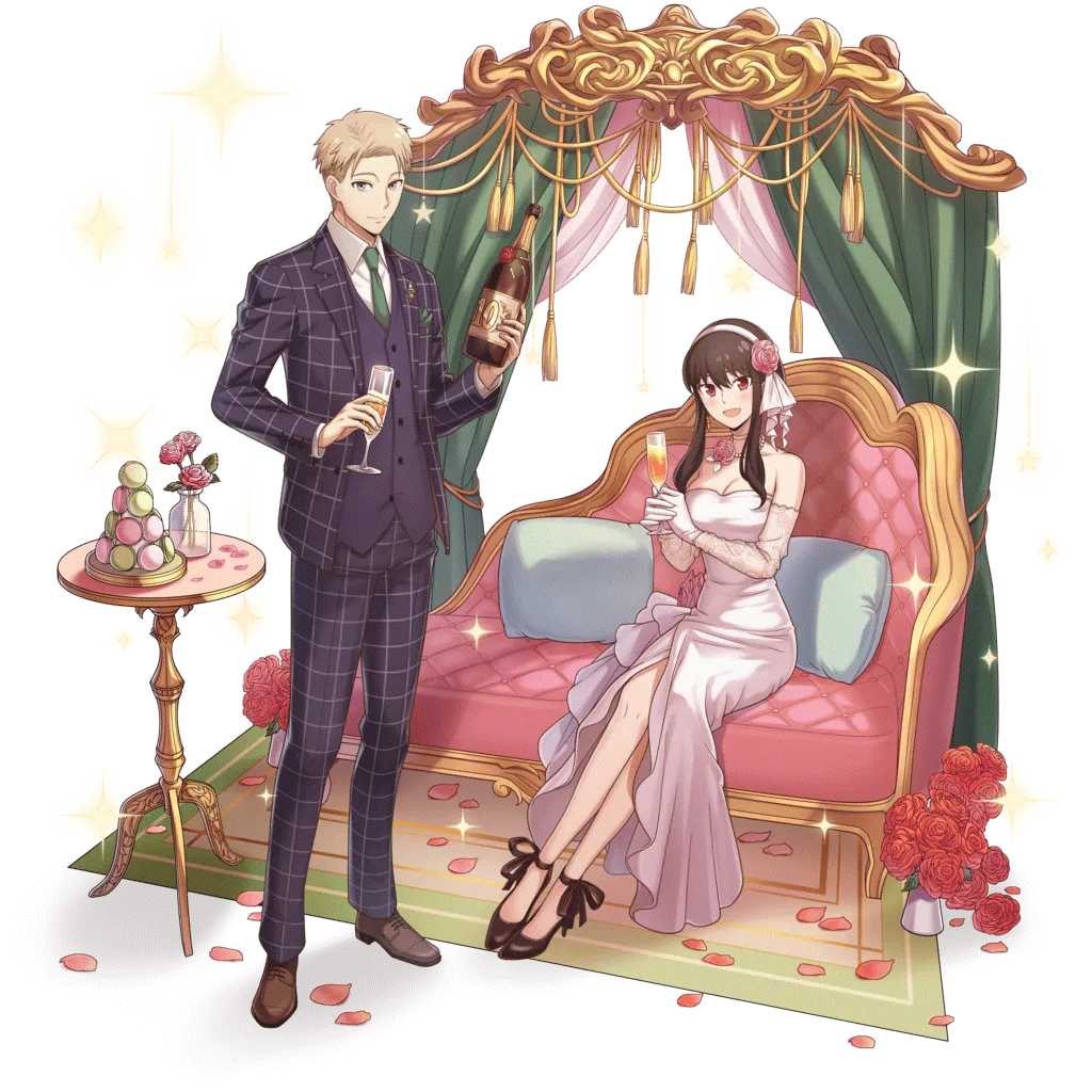 オセロニアの［2人で乾杯］ロイド＆ヨルの画像