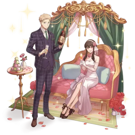 オセロニアの［2人で乾杯］ロイド＆ヨルの画像