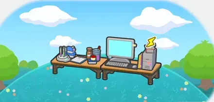 研究者のデスク画像