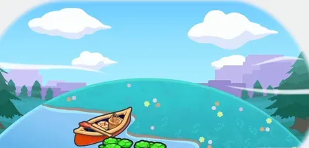 水辺の小舟画像