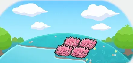 うるおうピンクの草むら画像