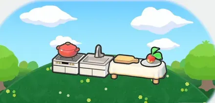 シェフの調理場画像