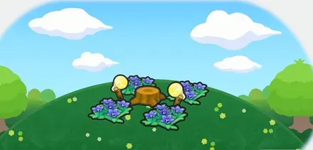 花畑の切り株ステージ画像