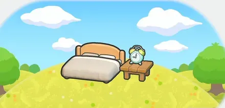 目覚ましベッドスペース画像