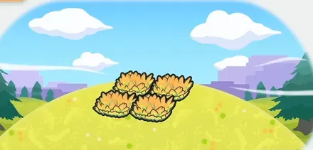 高台の黄色の草むら画像