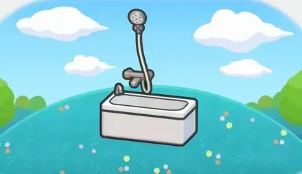 シンプルバスルーム画像