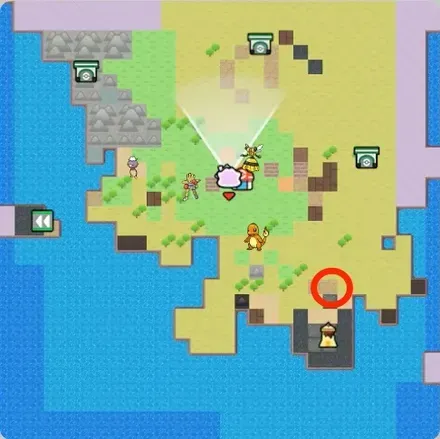 エリナへのマップ画像