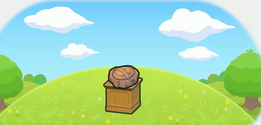 たてのカセキ展示台画像