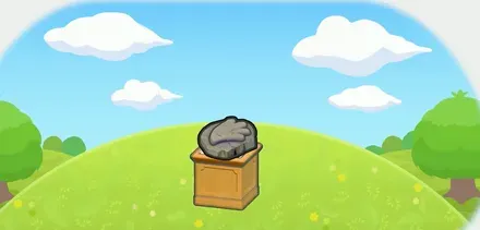 ヒレのカセキ展示台画像