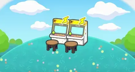 ゲームコーナーで対戦画像