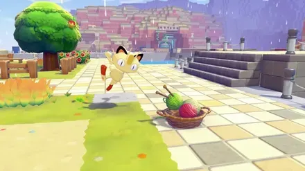 毛糸玉をピョーンのベストショット画像