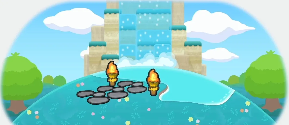 照らされた滝画像