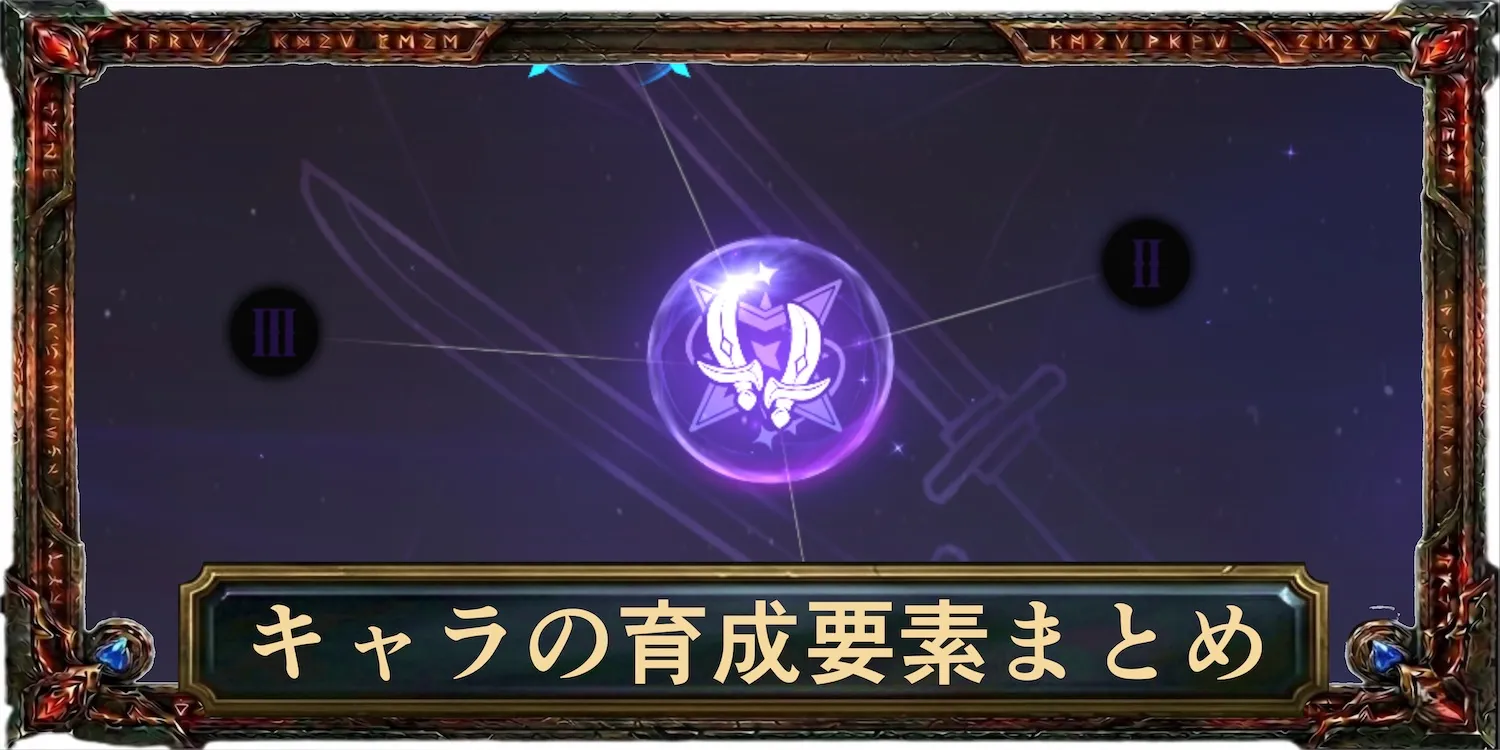 キャラの育成要素まとめ