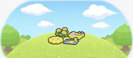 タンポポとお昼ご飯画像