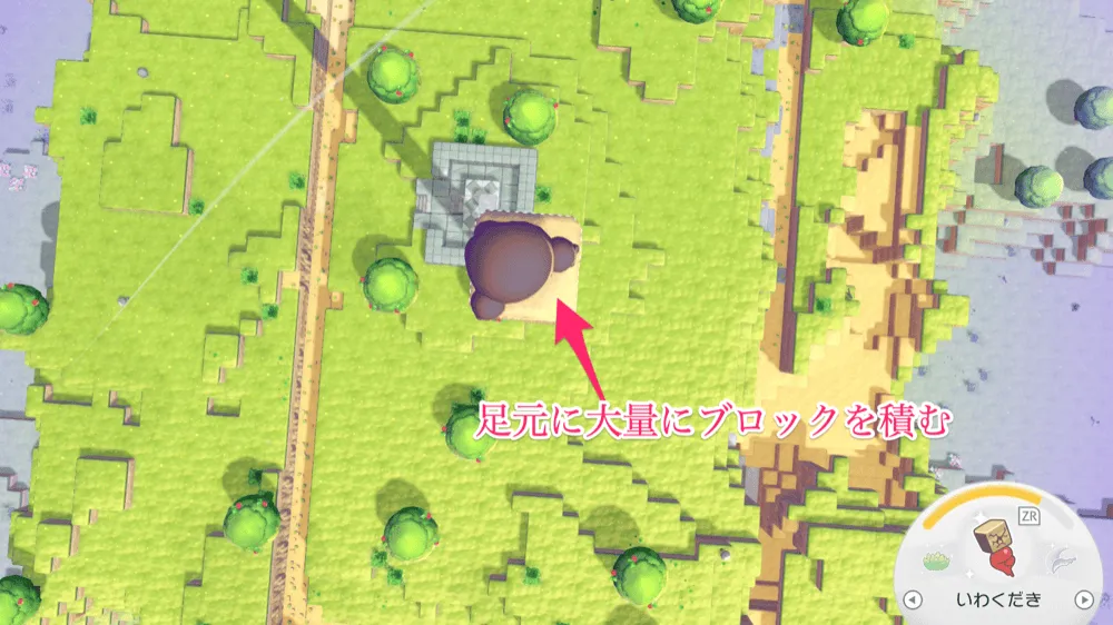 高所から見下ろす