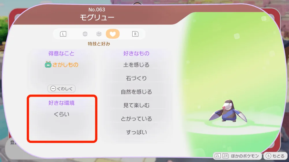 好きな環境がくらい