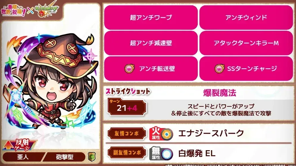 めぐみん ステータス