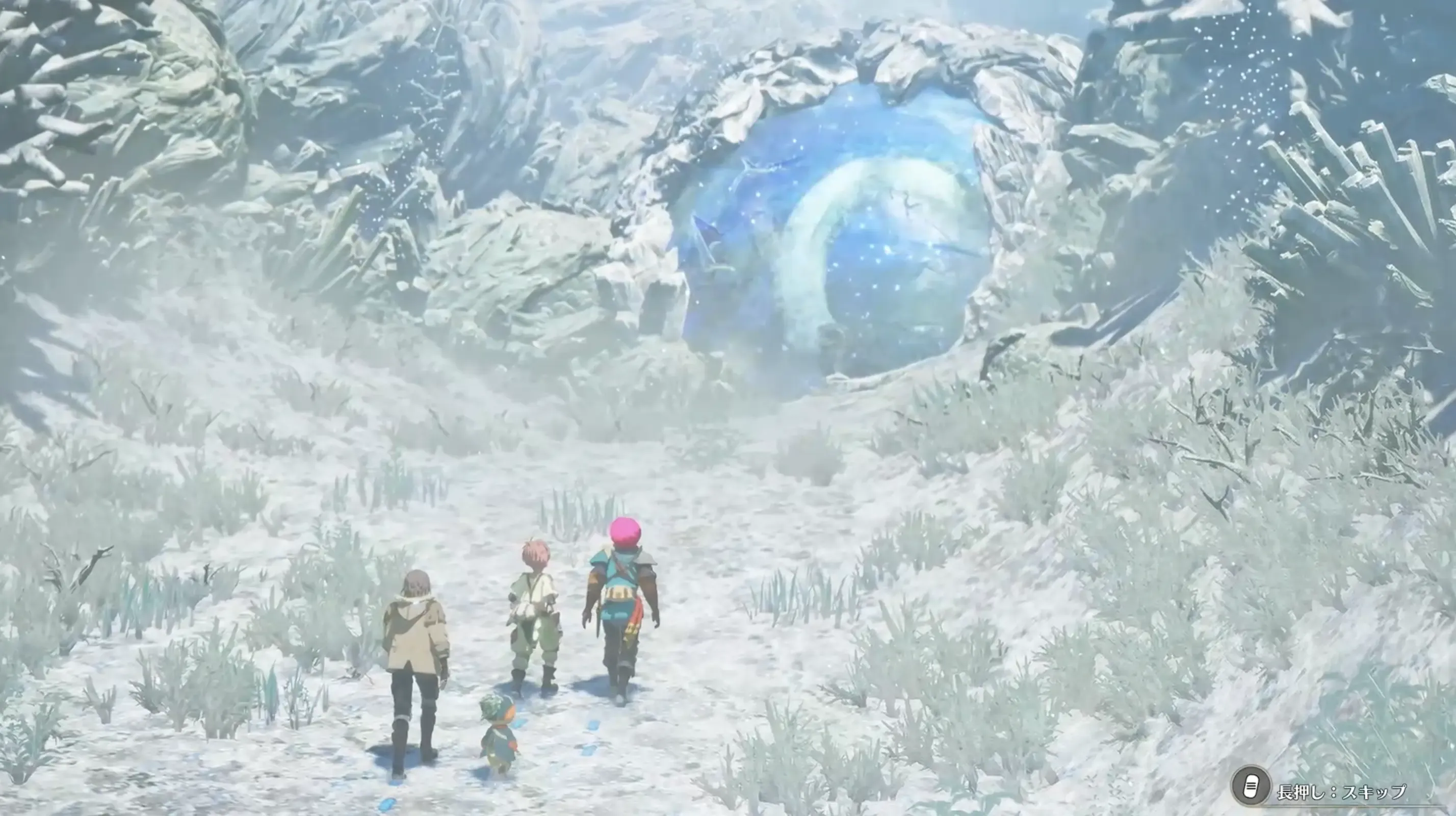 北に進み、タマゴ石の前でイベント発生